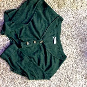 urban outfitters cropped long sleeve shirt
